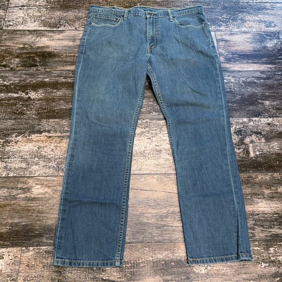 Levis 511 Jeans Mens 38x30 Blue Denim Slim Fit Stretch Straight Leg Zip Fly Work - Picture 4 of 16